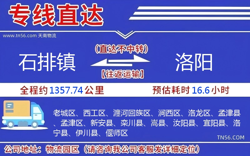 石排鎮(zhèn)到洛陽物流公司