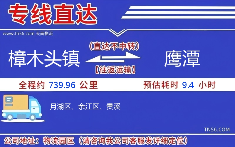 樟木頭鎮到鷹潭物流公司