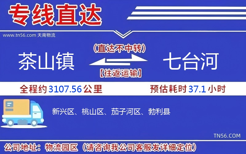 茶山鎮(zhèn)到七臺(tái)河物流公司