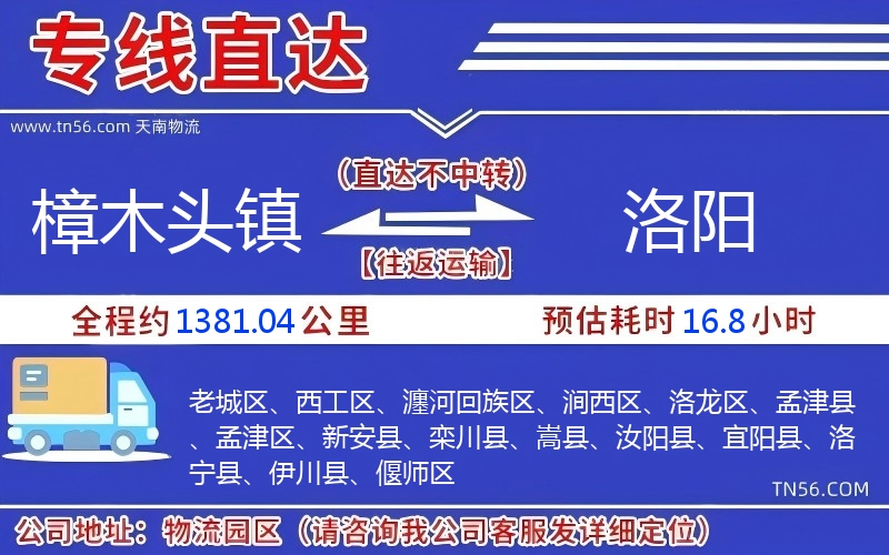 樟木頭鎮(zhèn)到洛陽(yáng)物流公司 樟木頭鎮(zhèn)到洛陽(yáng)物流公司