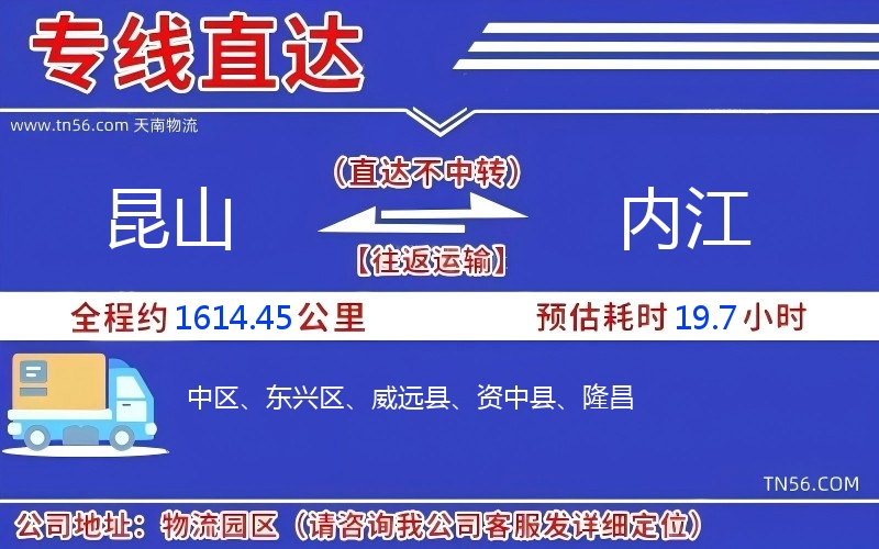 昆山到內(nèi)江物流公司 昆山到內(nèi)江物流公司