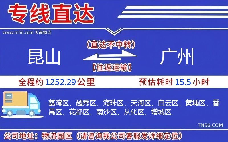 昆山到廣州物流公司 昆山到廣州物流公司